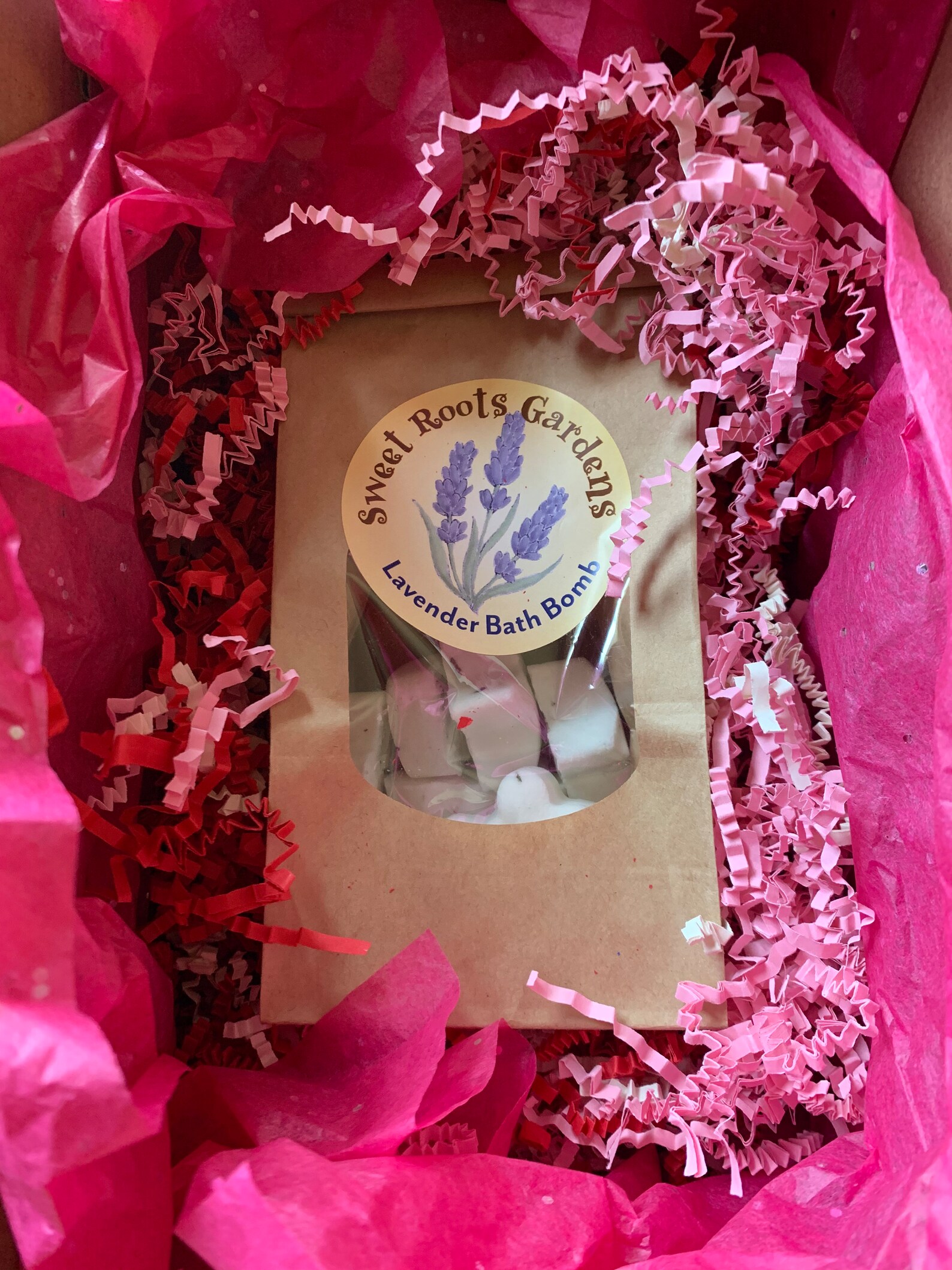 Lavender Bath Bombs, all natural and herbal fizzing assorted shapes - Image 5