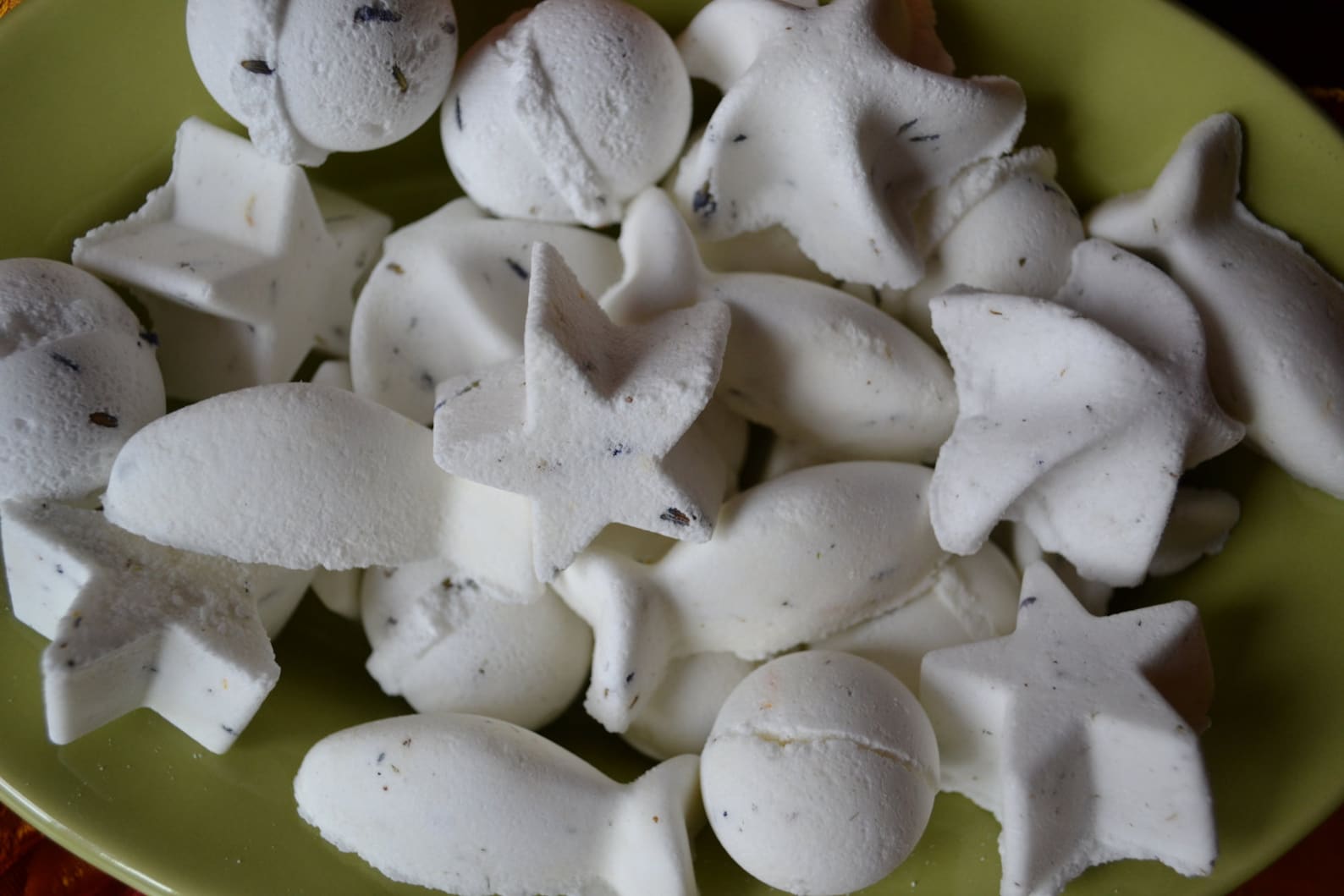 Lavender Bath Bombs, all natural and herbal fizzing assorted shapes - Image 2